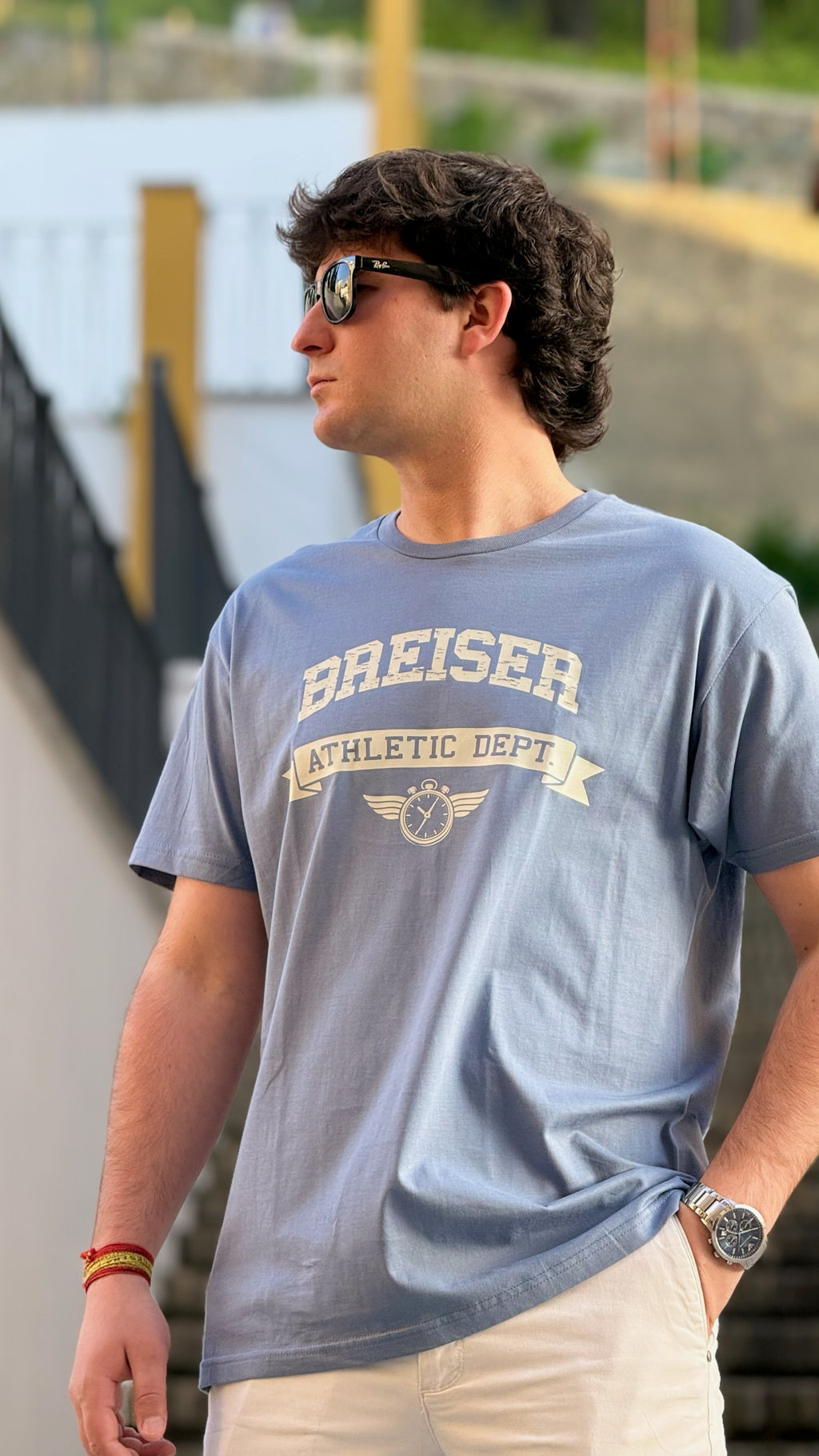 CAMISETA AZUL - BREISER Athletic Dept
