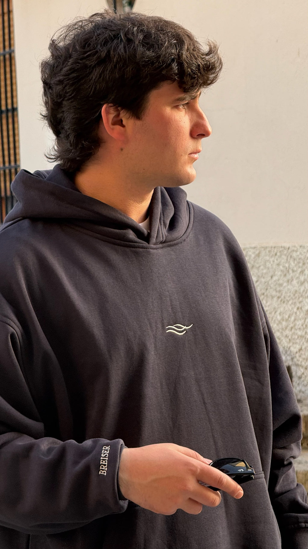 SUDADERA CAPUCHA AZUL MARINA - Breiser