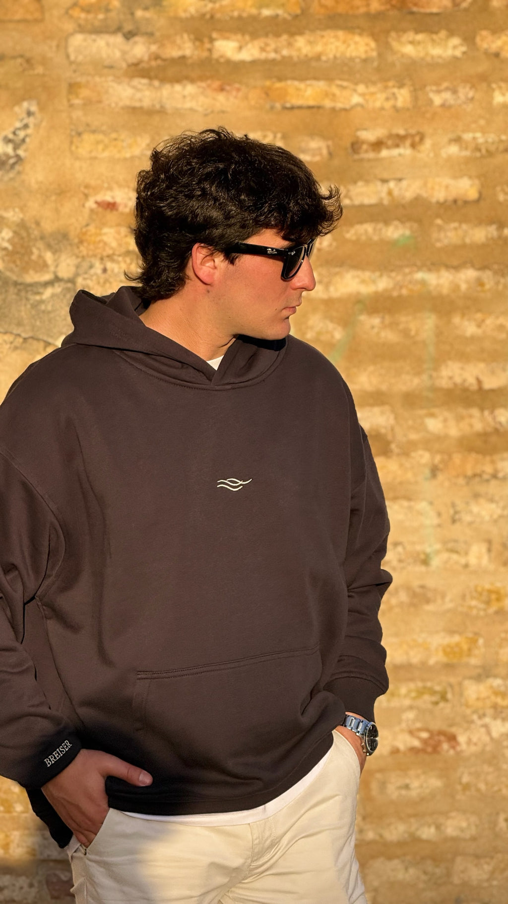 SUDADERA CAPUCHA AZUL MARINA - Breiser