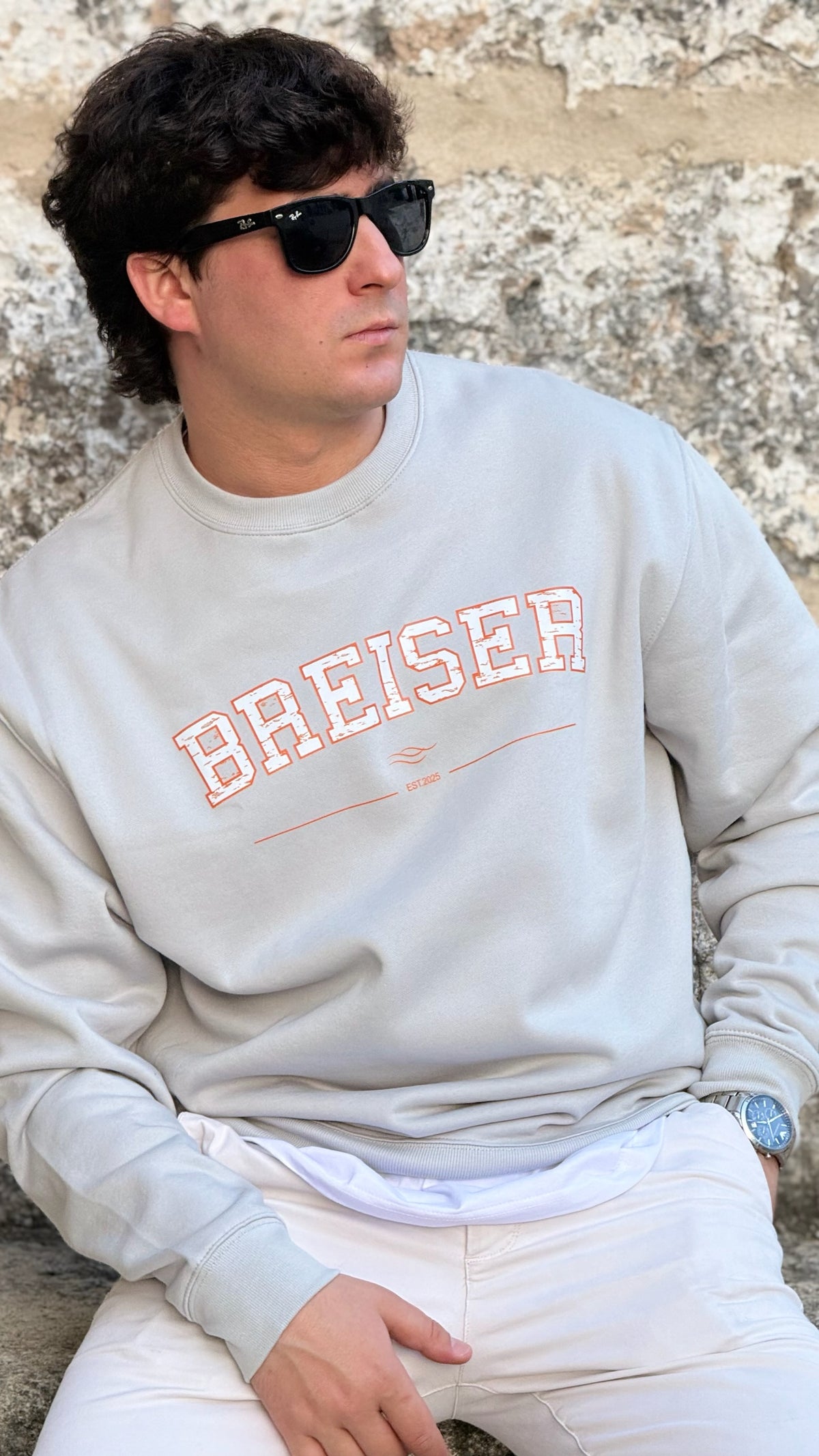 SUDADERA BREISER EST. 2025 — Gris